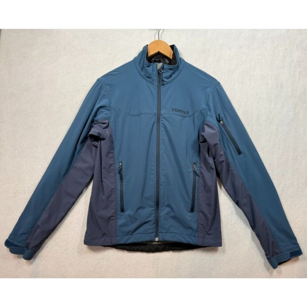 Marmot Approach Jacket Blue Full Zip Softshell Lined M 8064-3-K Men's Small S